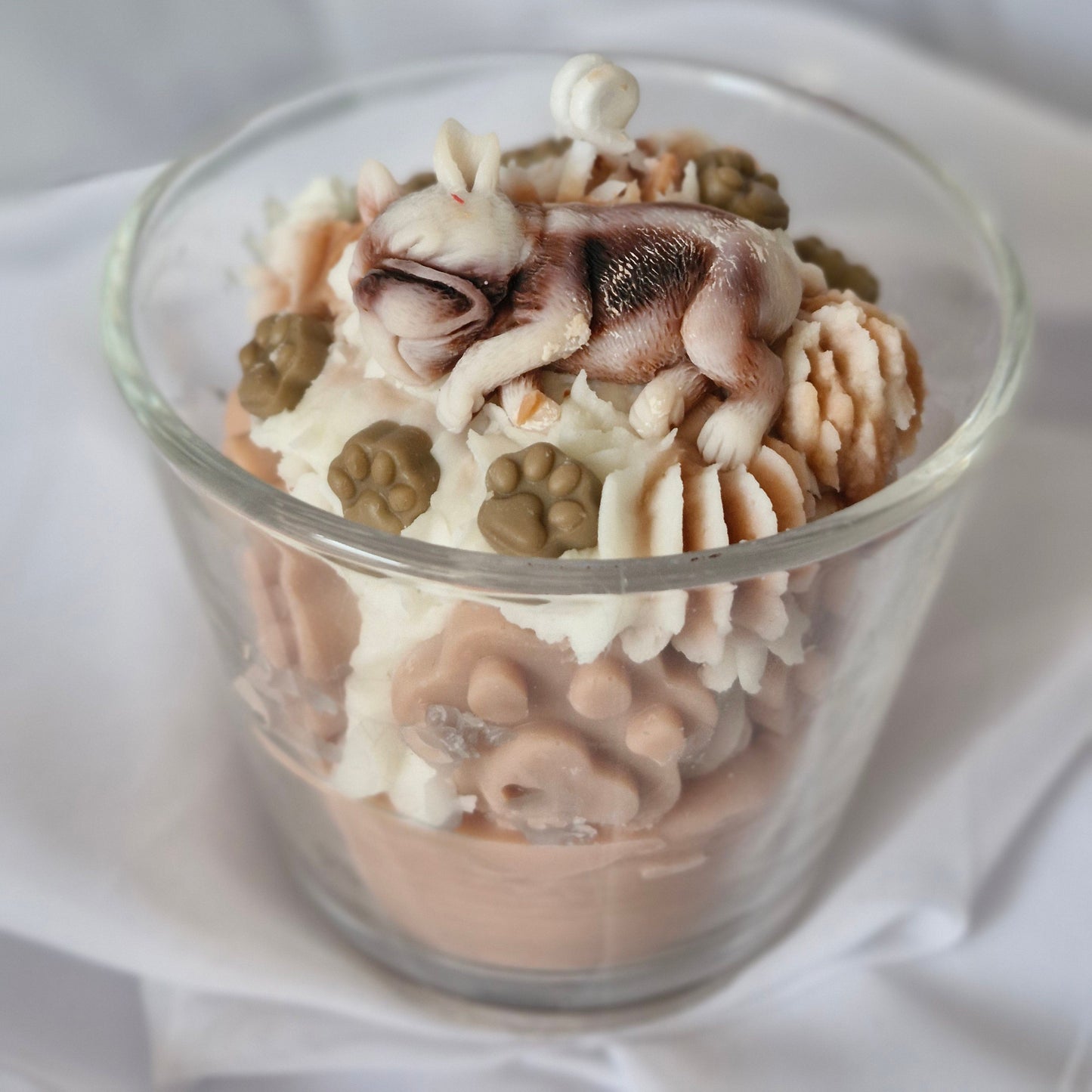 Sweet Dog French-Bulldog Dessert-Kerze