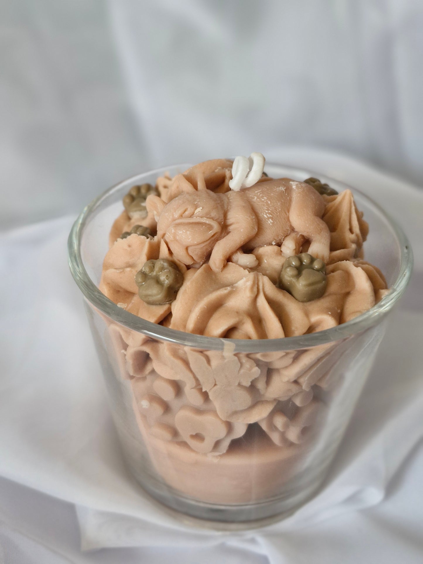 Sweet Dog French-Bulldog Dessert-Kerze