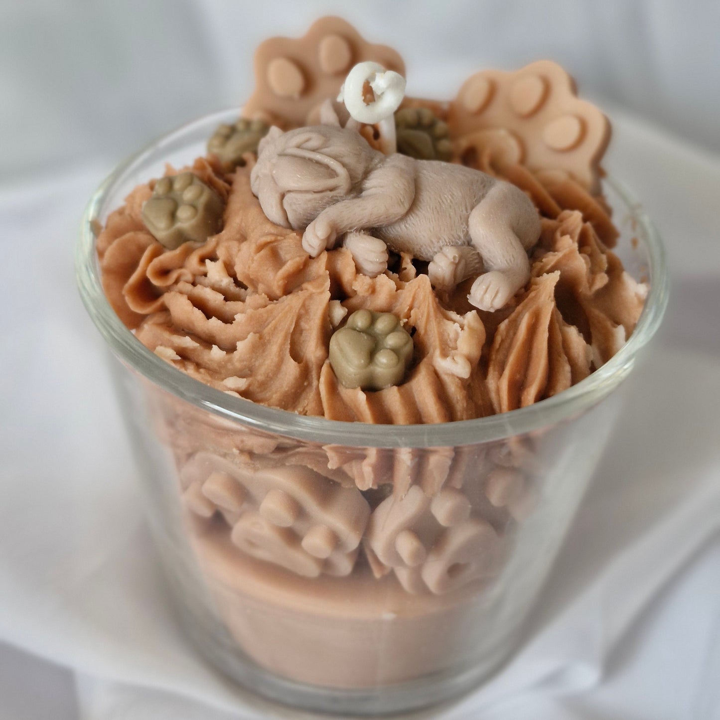 Sweet Dog French-Bulldog Dessert-Kerze