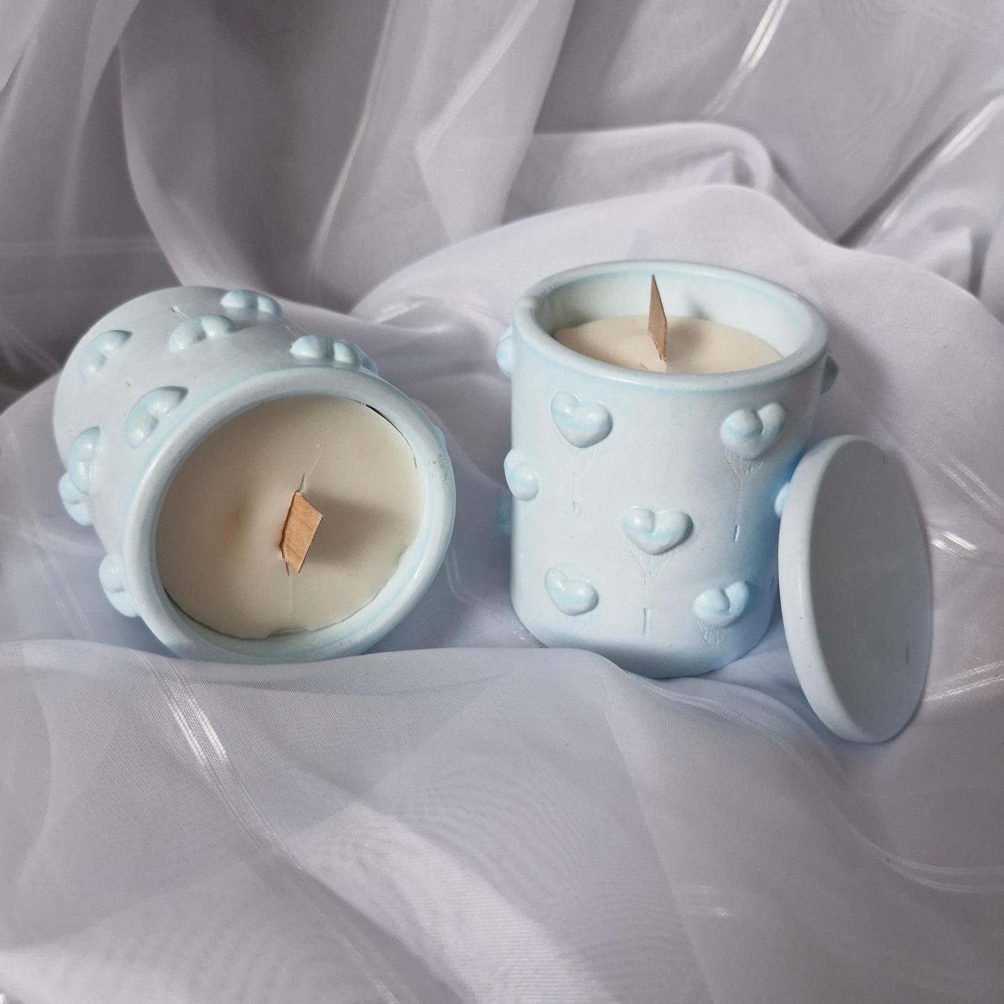 Kleine Lichtskulptur in handgegossener Form