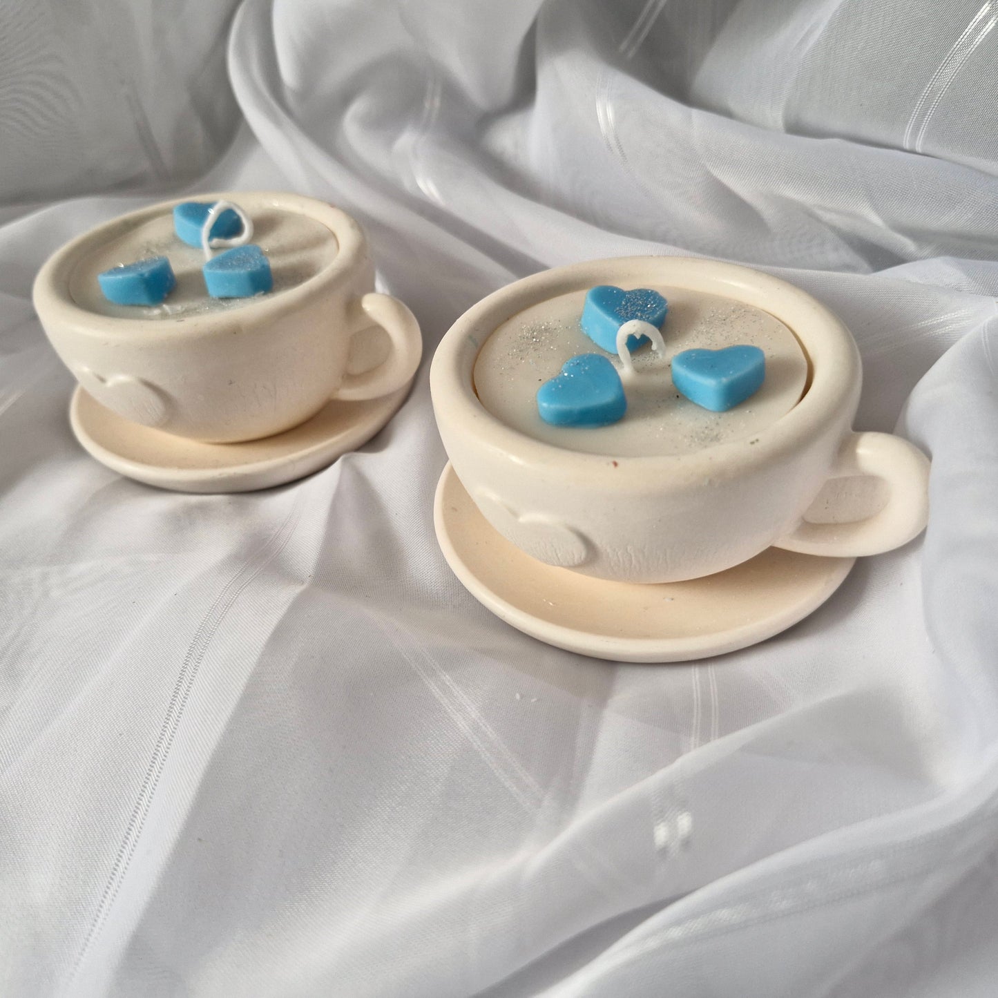 Kleine Lichtskulptur in handgegossener Form