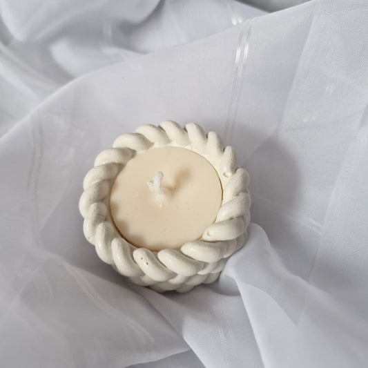 Kleine Lichtskulptur in handgegossener Form