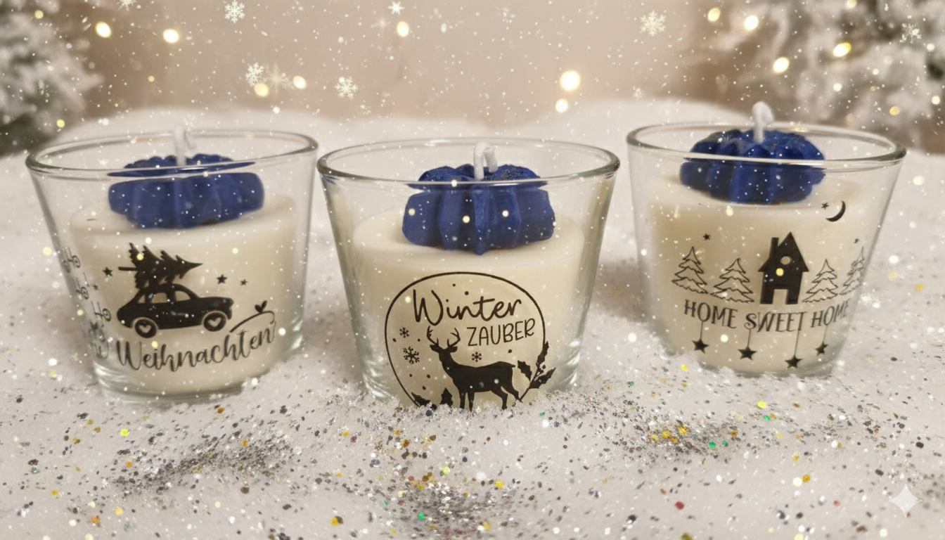 Weihnachten im Glas mit magischem Stern