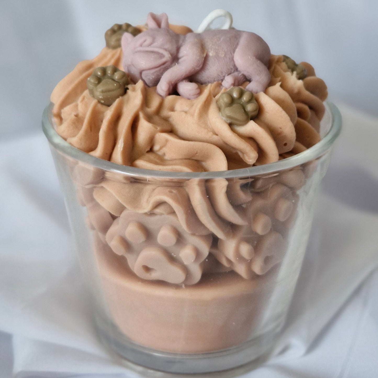 Sweet Dog French-Bulldog Dessert-Kerze