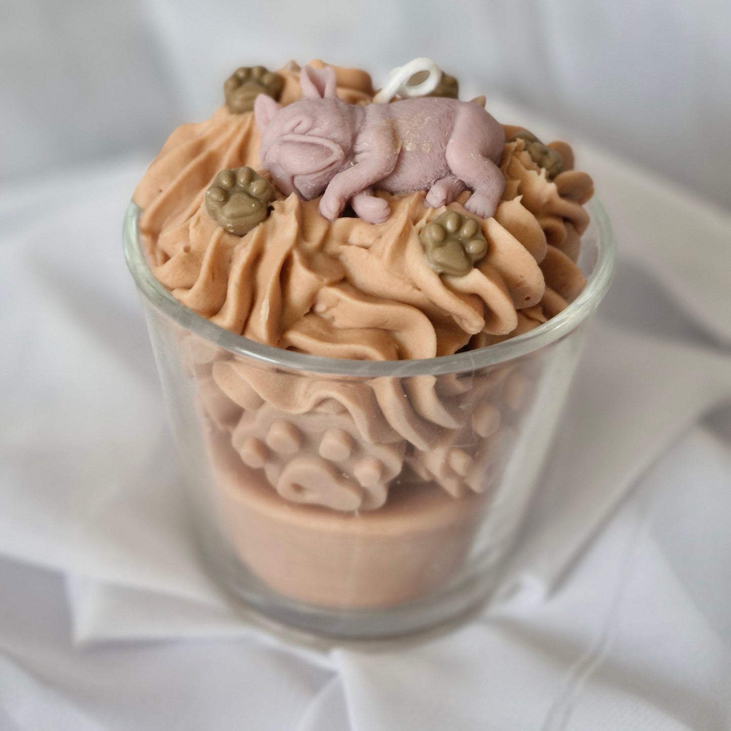 Sweet Dog French-Bulldog Dessert-Kerze