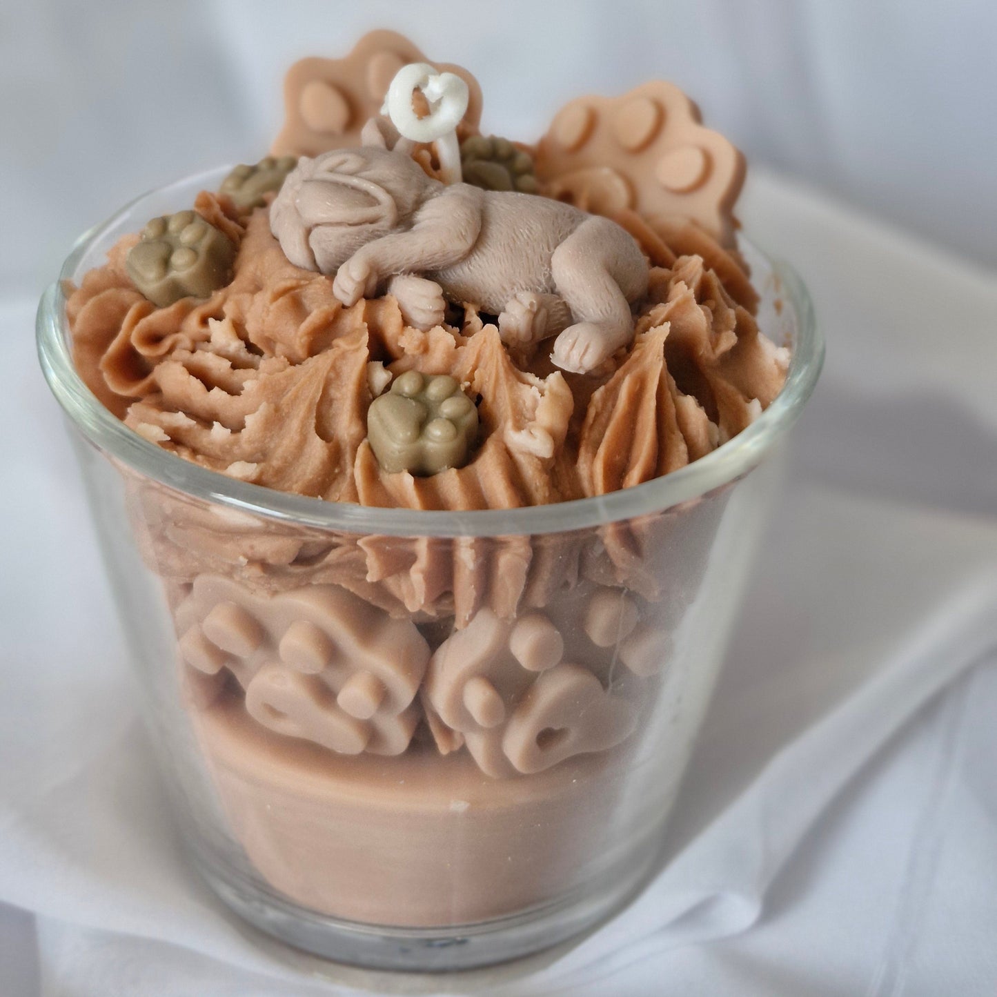 Sweet Dog French-Bulldog Dessert-Kerze